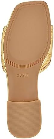 GUESS Women's TAMELI Flat Sandal, Gold 710, 7.5 | Image 3