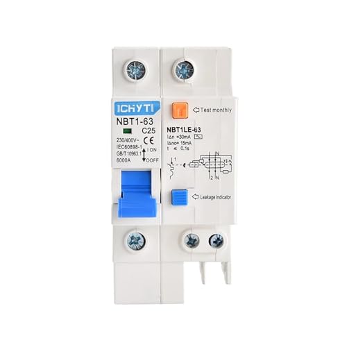 Disjoncteur différentiel compact 6KA NBT1LE-63 3P+N 20A pour rail DIN