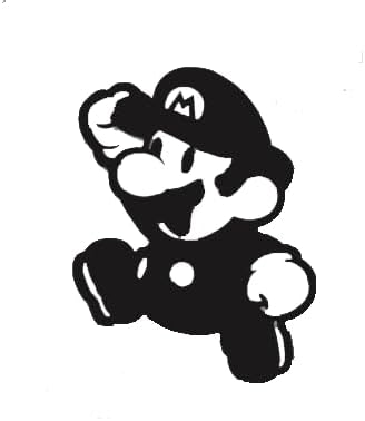 Miniatura 2 de Badger Steel USA - Mario - Arte de pared de metal - 19.5" X 15" - Negro