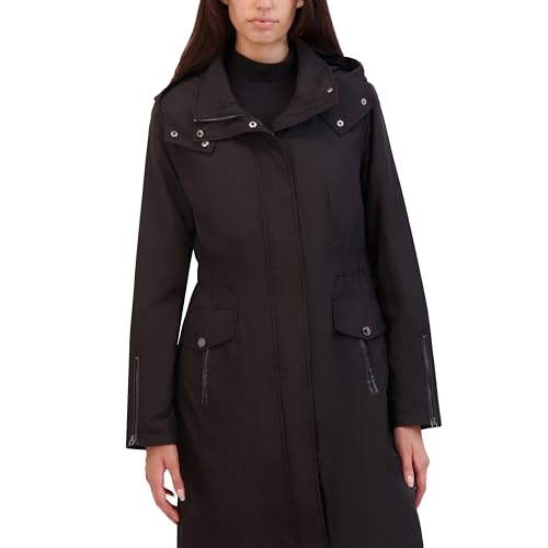 Kenneth Cole Women's Midweight Pearlized Water Resistant Rain Anorak Coat2