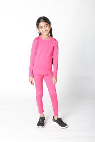 Girls Thermal Top and Bottom Underwear Set; Kids Long Johns; Base Layer Set for Cold Weather; Moisture Wicking Microfleece3