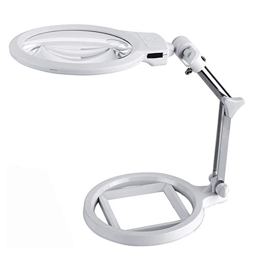 Lentille grossissante et miroir à main déformable avec éclairage LED pour loisirs créatifs