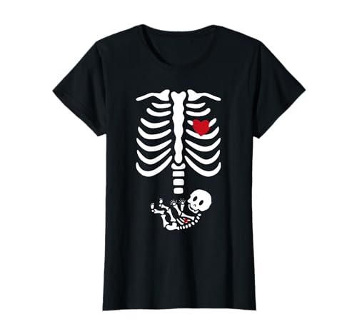 X-Ray Pregnant Skeleton funny Pregnancy Maglietta