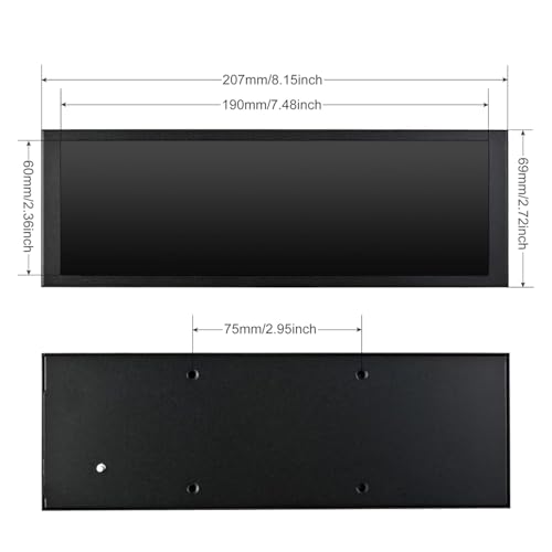 Image of wisecoco 7.84 Inch Mini Monitor One-Cable Connection(No HDMI Needed) HD IPS 1280x400 Secondary Screen Stretched Bar LCD Display Aida64 CPU GPU Speed Temperature Monitoring for Windows 10 /11 Only