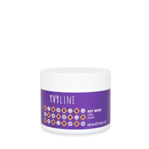 Maschera Antigiallo Tonalizzante Capelli Biondi Decolorati Trattati Maschera Tonalizzante Capelli Biondi Freddo Dona Lucentezza Riflessante capelli Biondo Biondi YVYLINE Made In Italy (500 ML)