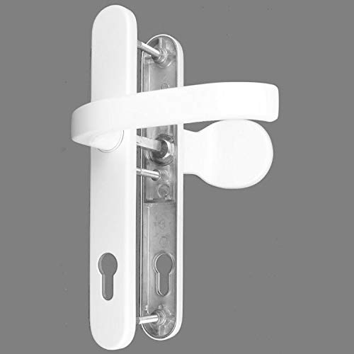 Haustür Schmalrahmen - Garnitur in weiß Knopf/Drücker