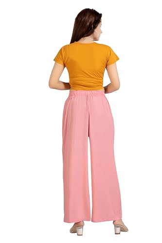 Image of BENKILS Women's Cotton Reyon Regular Fit Palazzo Pants - Available Size - M to 6XL
