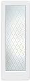 Frosted Glass Interior Door - Diamond Grid - 1D Private Frosted - Patterns - 30" x 80" - Book/Slab Door - Primed