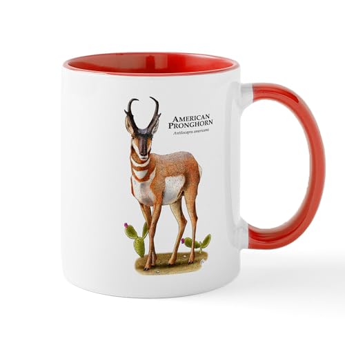 Taza de cerámica de 11 oz con diseño American Pronghorn miniatura 1