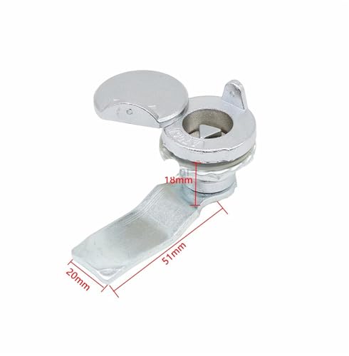 Serrure à languette MS705-3A avec clé triangulaire en fer pour porte d'armoire - 5