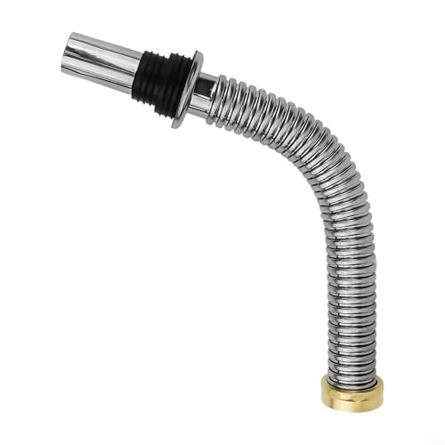 Zilimontt Manguera flexible de drenaje de desagüe de acero inoxidable de 40/60 cm, manguera de drenaje de fregadero de 40/60 cm, trampa tubular de sifón para baño, lavabo