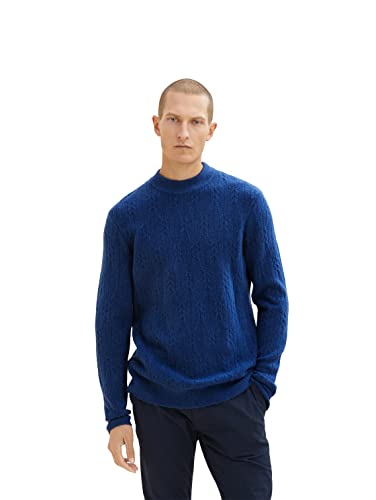 Pull en tricot torsadé col rond vêtement d'hiver chaud pour homme moderne