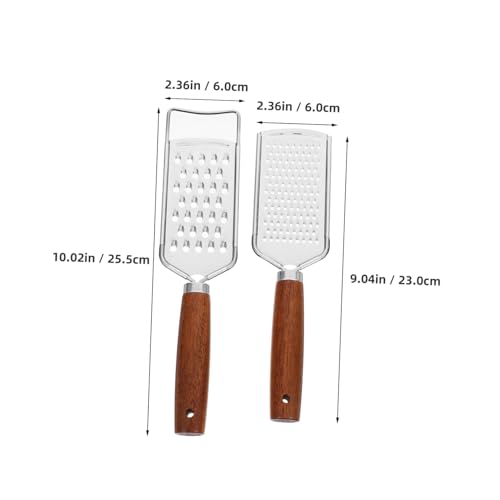 Rallador de queso acero inoxidable con mango ergonómico 2 piezas miniatura 2