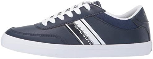 Lacoste Baby Court-Master Sneaker, navy/white, 4. Medium US Toddler | Image 7