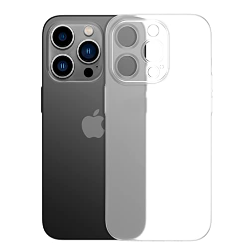 fine-R iPhone14 Pro 用 ケース ホワイト Air Skin 超薄型 0.3mm 超軽量 8g マット加工 PP素材 指紋防止 レンズ保護対応(iP14Pro ホワイト)