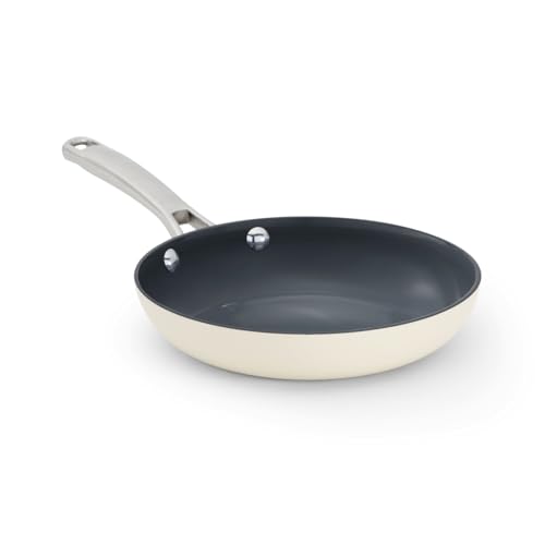 Image of Calphalon Ceramic Nonstick 8 inch Frying Pan, Easy Cleanup Ceramic Pan for Searing, Sauteing, PFAS-Free Cookware, Dishwasher Safe, Metal Utensil Safe, Oven Safe, Flour