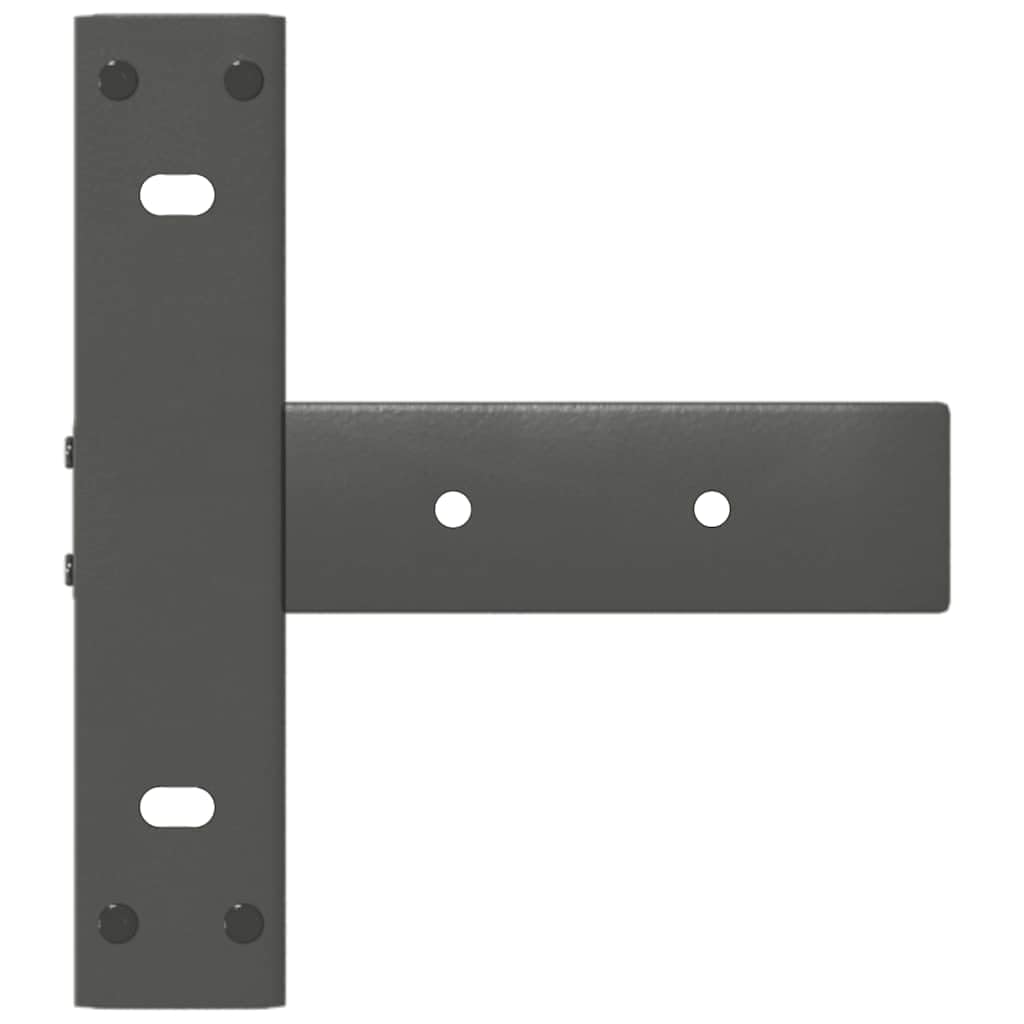 Nogi do stołu konsolowego w kształcie litery T ze stali malowanej proszkowo, 2 sztuki antracytowe, 38 x 25 x (72-73) cm z regulowanymi nóżkami poziomującymi, stabilne nogi meblowe do konsoli