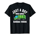 Just a Boy Who Loves Basura Trucks Vintage Trucks Niños pequeños Camiseta