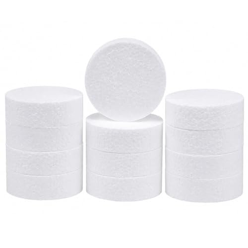 3 Inch Foam Circles for Crafts 12 Pack 1 Inch Thick Round Foam Circle for DIY Projects Cakes and Decorations Sculpture Modeling Arts and Crafts Supplies