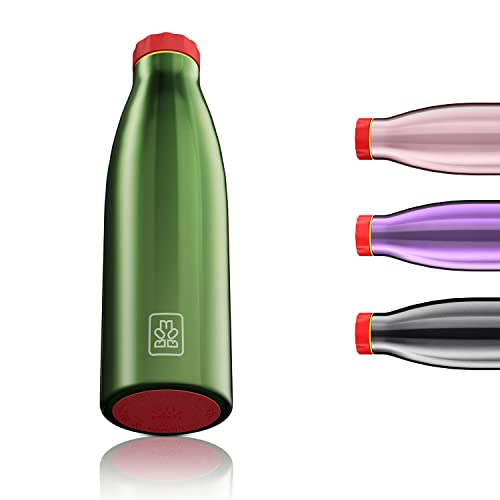 Bboom Borraccia Termica 500 ml Bottiglia Termica Acciaio Inox Thermos 24 Ore Freddo & 12 h Caldo Regalo Uomo Donna Design Made in Italy Ecologica e BPA Free