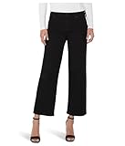 Liverpool Los Angeles Women's Stride Mid-Rise Crop Wide Leg Jean 28'' Inseam Black Rinse 12