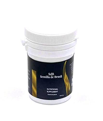 H&Natural Authentic Semilla De Brasil, Brazil Seed 100 percent Original Brazil Nuts .20 oz Distinct and Superior to Natural and Raw, Large Fresh Semilla, Black Bottle!