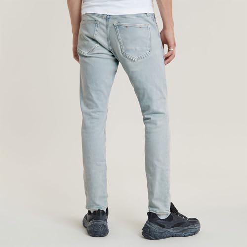 G-Star Raw Men's 3301 Straight-Fit Jean in Vant Stretch Denim, Blue (Sun Faded Ripped Isar Blue 51001-d503-g360), 34W x 34L2