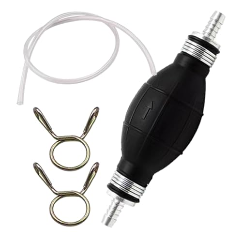 Bomba de sifón de manguera – Bomba de aceite manual de aluminio | Herramienta de mano portátil de transferencia de aceite con bomba de agua con flujo | Válvula antirretorno para coches,