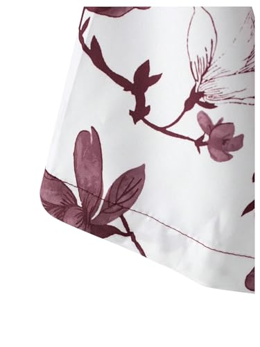 OYOANGLE Men's 2 Piece Vacation Outfits Tropical Hawaiian Button Down Shirt and Shorts Set4