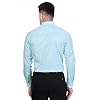 Sparrow Outfit Men’s Cotton Blend Regular Fit Shirt | Casual Wear Formal Shirts for Men and Boys | Spread Collar Long Sleeve Button Down Shirt for Office and Special Occasions (Baby Blue Zigzag)