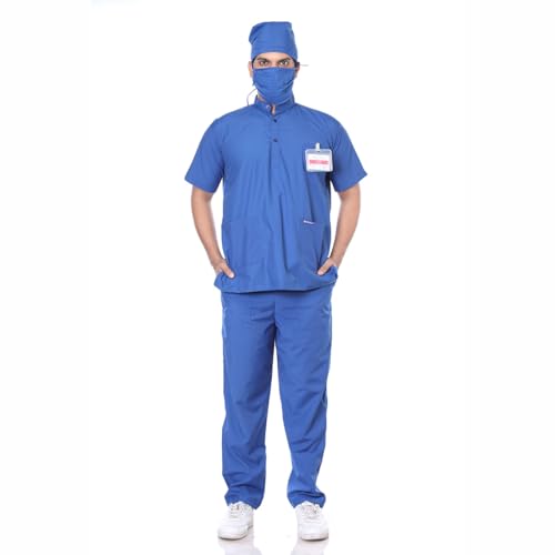 Image of Women's 5-Pocket Scrub Suit | Set of Top & Pant | Half Sleeves | Mandarin Collar | Breathable Polyviscose Fabric | Comfortable | Durable | Uniform for Doctors Nurse & Dentist RB 5XL