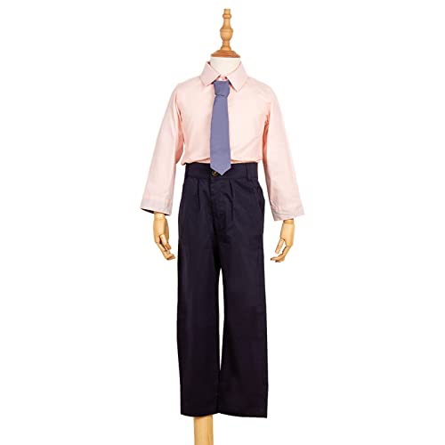 Image of LittleSpring Boys Button Down Long Sleeve Uniform Dress Shirts with Tie