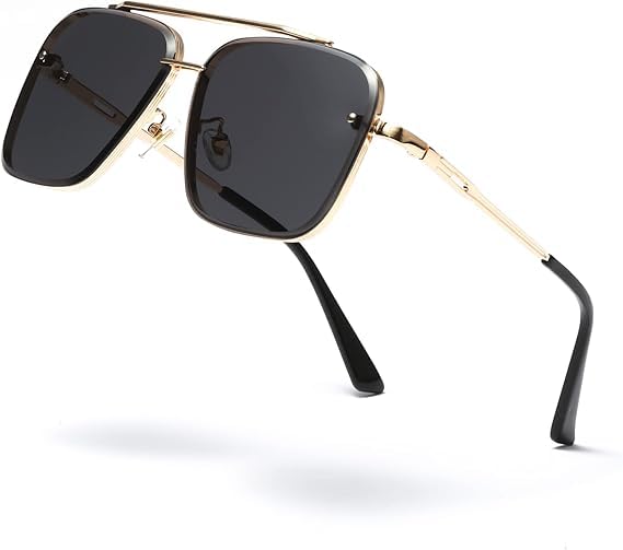 Image of Desire Rocky Square Sunglass for Men Yash, KGF Chapter Sunglasses 100% UV Protection Goggle Alloy Frame Medium Size Frame