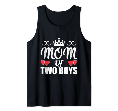 Mamá de dos niños Familylook Mamá e hijo Camiseta sin Mangas