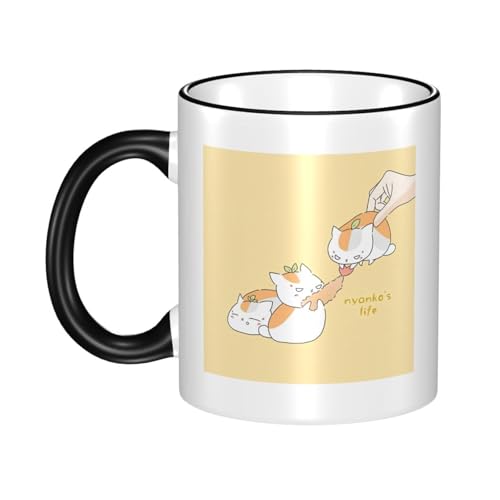 コーヒーカップ 陶器マグ ニャンコ先生 夏目友人帳 かわいい 漫画 マグカップ 330ml 大容量 セラミック カップ 電子レンジ対応 可愛い コーヒーマグ 耐熱 耐冷 人気 プレゼント