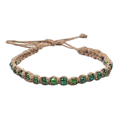 Image of BlueRica Hemp Anklet with Glass Beads