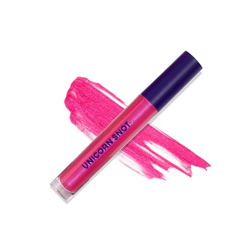 UNICORN SNOT Liquid Metal Lip Paint | Intense Pigment, Non-drying, Metallic Lip Color Makeup for Holiday, Stocking Stuffers, Christmas Gift | Vegan & Cruelty-free Lip Makeup - GLOW (Alpha Pink)