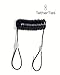TetherTies Coils 5 Pack - Extendable, Expandable, Retractable Tethers, Anti Theft Cable Locks, Security Cable with Nylon Coated Stainless Steel Wire, Free Crimping Tool, Secure Devices