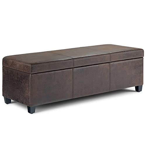 Banc ottoman de rangement rectangulaire pour libérer de l'espace
