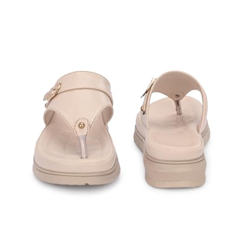 Image of Moshun Women's Thong Sandals /Flip-Flops | Bounce Back Technology with Arch Support | Women Footwear for Office| Doctor Sandal | Orthopaedic Sandal for Office, Travel & Outdoor