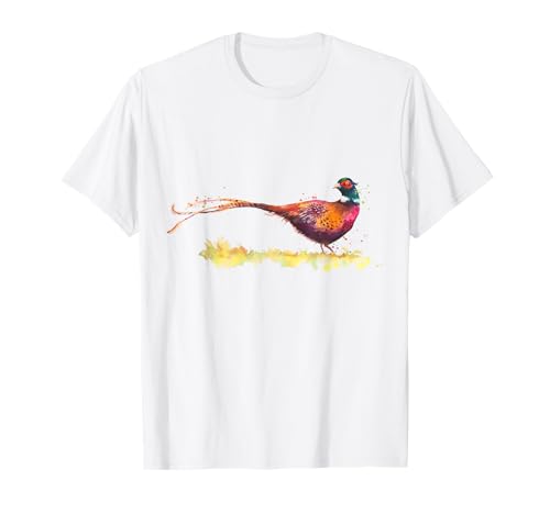 Aquarell tshirt Fasan Zeichnung vogel Hoodie Fasan Aquarell T-Shirt