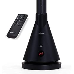 Ventilador Aire Frio Dyson Mellerware - Ventilador Calefactor Air Power Warm&Cold 1800W+30W| 2en1 | 9 Velocidades | Silencioso | Temporizador 8h | Pantalla Táctil Mando a Distancia | Modo Noche | 15m2 | Negro