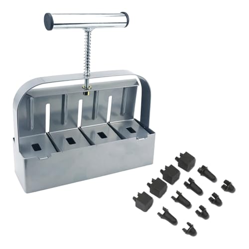 Handheld Block Maker 4 Zellen Bodenblocker für Saatgut Stecklinge (Rohrgriff)