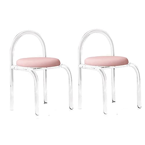 Chaise en acrylique et velours design élégant pour salle à manger