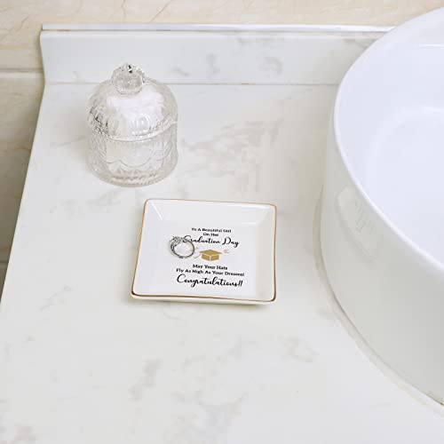 Eyonglion Graduation Gift Ring Dish，Ceramic Jewelry Tray Encouragement Gift For High School/College/Graduation Gift For Her - Class Of 2022 #TOP3