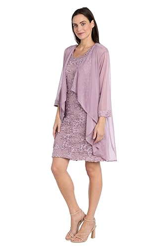 Image of R&M Richards Women's Gleaming Grace Lace Ensemble