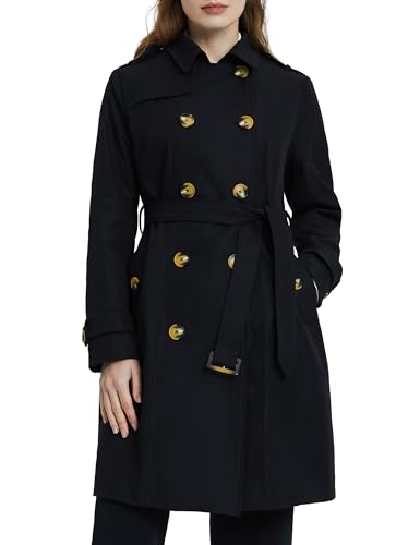 Orolay Damen Trenchcoat lang Klassisch Mantel Outfit Schwarz S