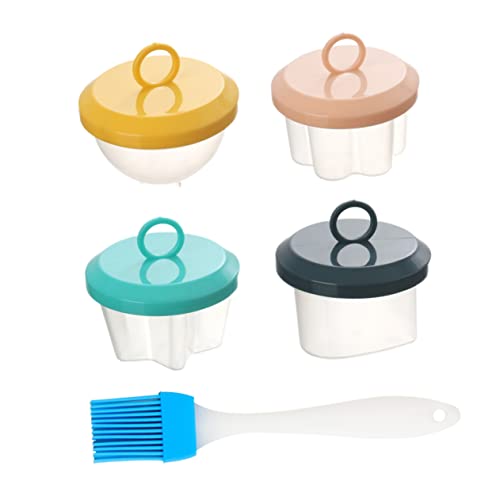 OUNONA Creative Microwave Egg Cooker with Multifunctional Brush Heat Resistant Egg Steamer for Odorless Cooking Microwave Ovens Random Color