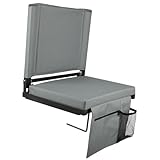 XAGMODSHN Asiento De Grada Portátil con Gancho De Acero Reforzado Silla De Estadio De 13x17 Pulgadas Diseño Plegable De Tela Oxford para Conciertos Camping Asiento De Estadio De Playa con Respaldo