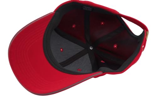 Image of TSSGBL Men's Plain Baseball Hat - OSFM & XXL Big Head Fit,Adjustable Structured Ball Cap with Reflective Sandwich Brim